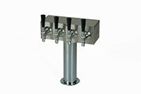 <!--600 Series 4 Faucet Air Cooled National Sanitation Foundation (NSF) Listed T-Tower with Stainless Steel Faucets, Shanks, and 3 Inch (in) Round Base-->