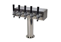 <!--600 Series 5 Faucet Glycol Ready National Sanitation Foundation (NSF) Listed T-Tower with 3 Inch (in) Round Base-->