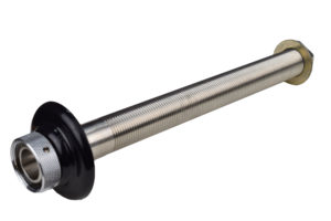 1342CX Stainless Steel Shank with Black Plastic Flange - 1/4" Bore - 14" Long