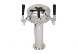 626C-3 Three Faucet Mini Mushroom Tower with Chrome Plated Faucets and Shanks