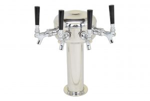 626CG-4SS Four Faucet Mini Mushroom Tower with 304 SS Faucets and Shanks - Glycol Ready 