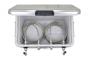811M-100FSS Two Product 54 Qt Bartender Style Coil Box with 2 - 100' Coils - All 304 SS Contact 