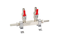 Two Way Plated Brass Air Manifold with No Safety