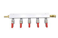 Aluminum Air Manifold with 5 Shutoffs and a Pressure Relief Safety