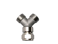 3/8 Inch (in) 304 Stainless Steel Beer Wye with Shut Offs