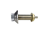 3-5/8 Inch (in) Length and 1/4 Inch (in) Bore Plated Nipple Shank with Stainless Steel Flange