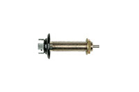 4 Inch (in) Length and 1/4 Inch (in) Bore Plated Nipple Shank with Black Plastic Flange