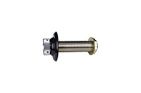 4 Inch (in) Length 304 Stainless Steel Shank with Black Plastic Flange