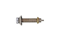 5-1/2 Inch (in) Length and 1/4 Inch (in) Bore Plated Nipple Shank with Stainless Steel Flange
