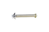 12 Inch (in) Length and 3/16 Inch (in) Bore Plated Brass Complete Shank with Stainless Steel Flange