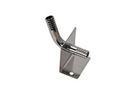 Stainless Wall Bracket with 3/8 Inch (in) Hose Barbs - Angled