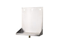 6 Inch (in) Width and 12 Inch (in) Length Wall Mount Tray with 3 Shank Holes