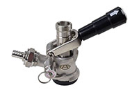 D Style Keg Coupler with a 304 Stainless Steel Body and Probe