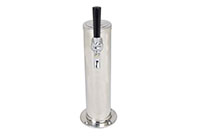 12 Inch (in) Height Single Column Plated Faucets and Shanks Tower (618)