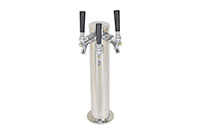 3 Faucet 16 Inch (in) Height Single Column Wine Tower with 304 Stainless Steel