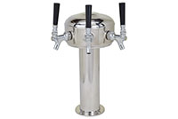 3 Faucet Chrome Plated Air Cooled Mini Mushroom Tower - 2