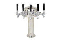 5 Faucet Mini Mushroom Tower with 304 Stainless Steel Faucets and Shanks-2