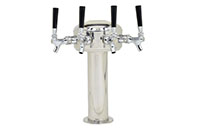 4 Faucet Chrome Plated Glycol Ready Mini Mushroom Tower - 2