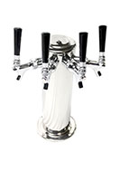 4 Faucet Single Column Wine Tower