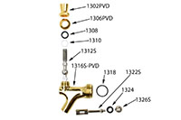 Stainless Steel Faucet with Physical Vapor Deposition (PVD) Gold Plating and Internal Parts - 2