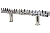 700 Series 18 Faucet Glycol Ready Glycol Ready Stainless Steel Pass-Thru Double Pedestal Draft Tower with 4 Inch (in) Round Bases (0759RG-18-4)