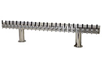 700 Series 24 Faucet Glycol Ready Stainless Steel Pass-Thru Double Pedestal Draft Tower with 4 Inch (in) Round Bases (0759RG-24-4)
