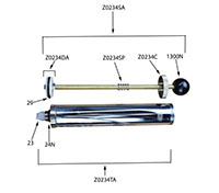 8 Inch (in) Length Short Gold Handle Sankey Picnic Pump - 3