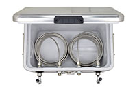 2 Faucet Stainless Steel Bartender Style Coil Cooler for 70 Feet (ft) Coil Length Coil Box