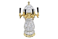 4 Faucet Standard Ceramic Tower with Physical Vapor Deposition (PVD) Gold Hardware