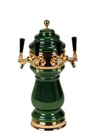 4 Faucet Standard Ceramic Tower with Physical Vapor Deposition (PVD) Gold Hardware - 3