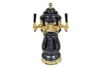 4 Faucet Standard Ceramic Tower with Physical Vapor Deposition (PVD) Gold Hardware - 2