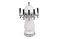 5 Faucet Ceramic Wine Tower with Chrome Hardware - 2