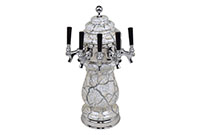 5 Faucet Ceramic Wine Tower with Chrome Hardware - 4