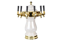 6 Faucet Black Marble Mushroom Ceramic Tower (0884B-6) - 2