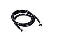 3/8 Inch (in) Inside Diameter and 4 Inch (in) Length Black Vinyl Hose with Hex Nut