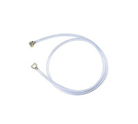 <!--1/4 Inch (in) Inside Diameter and 6 Feet (ft) Length Clear Vinyl Hose with Hex Nut-->