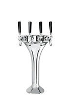 4 Faucet Euro Style Chrome Wine Tower