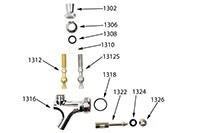 Alone Chrome Shaft for Less Nut and Washer - 2