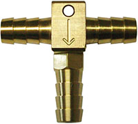 Hose Tee Fitting with 1/4 Inch (in) Check Valve