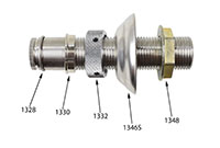 5-1/8 Inch (in) Length Complete Shank with Stainless Steel (SS) Flange - 2