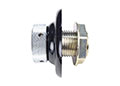 1-3/4 Inch (in) Length and 3/16 Inch (in) Bore Plated Brass Complete Shank with Black Plastic Flange