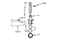 8 Inch (in) Length Short Gold Handle Sankey Picnic Pump - 2