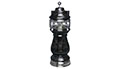 2 Faucet Ceramic Wine Tower with Chrome Hardware