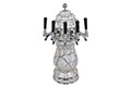 5 Faucet Ceramic Wine Tower with Chrome Hardware - 4