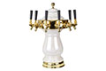 6 Faucet Black Marble Mushroom Ceramic Tower (0884B-6) - 2