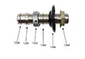 10 Inch (in) Length 304 Stainless Steel Shank with Black Plastic Flange - 2
