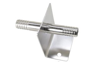 271-HS Stainless Steel Wall Bracket with 3/8" Hose Barbs - Straight 