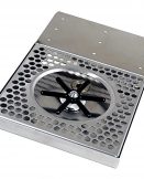 617R-8U Stainless Steel Under Counter Rinser Tray Comes with 1/2" Barb Water Inlet and 2" x 1/2" NPT Drain