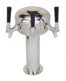 626C-3SSW Three Faucet Mini Mushroom Tower with 304 SS Faucets, Shanks and 5' of 1/4" barrier poly line