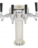 626C-4SSW Four Faucet Mini Mushroom Tower with 304 SS Faucets, Shanks and 5' of 1/4" barrier poly line